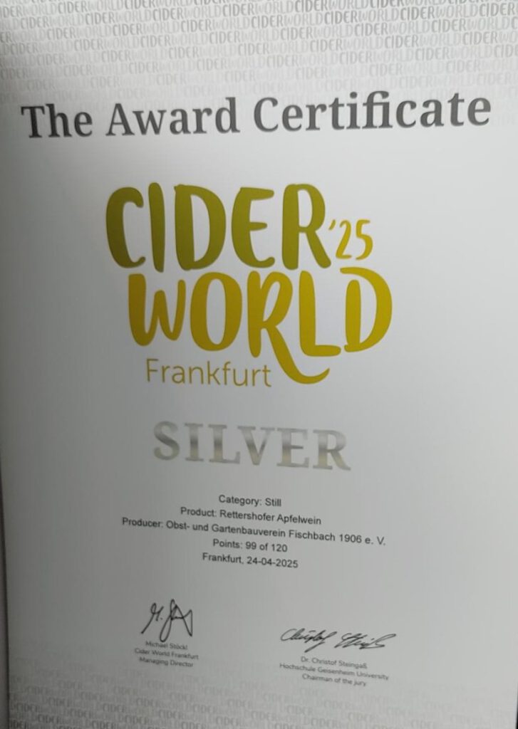 Silber Apfelwein OGV Fischbach