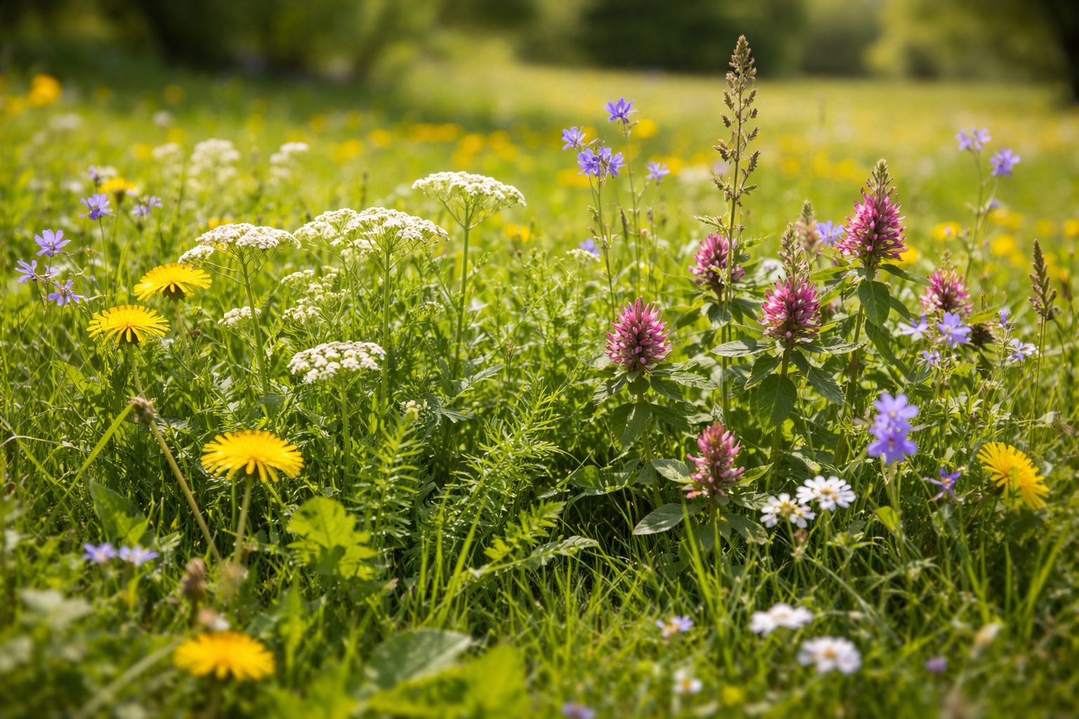 Wildkräuter auf einer Wiese